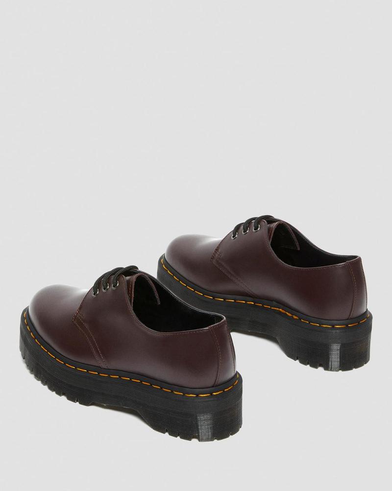 Zapatos Plataforma Dr Martens 1461 Smooth Cuero Mujer Vino | MX 408XYU